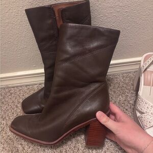 Franco Sarto Brown Ankle Boots